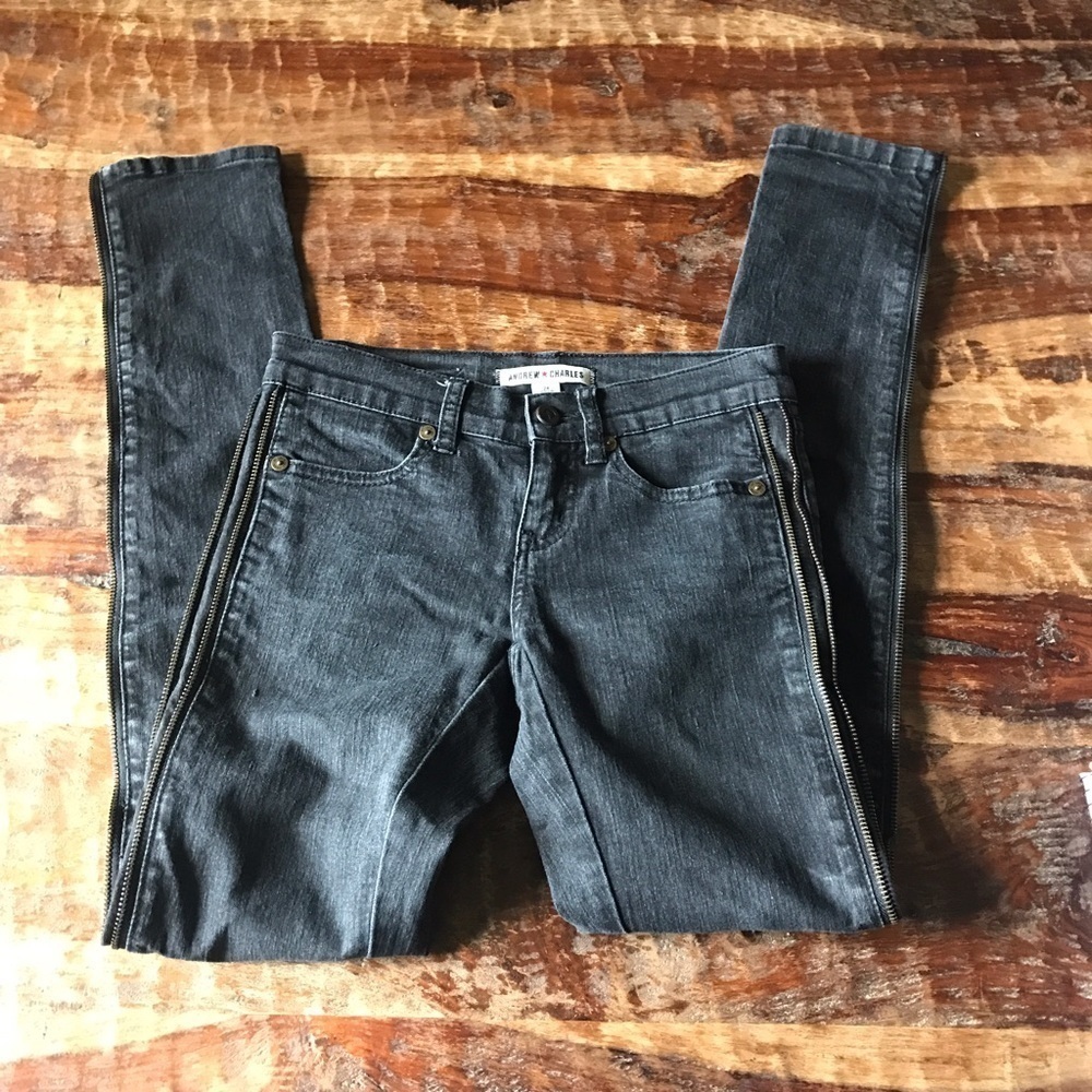 🛍 Andrew Charles Side Zip Jeans
